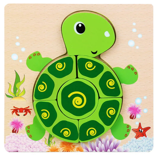 Wooden 3D Animal Puzzles