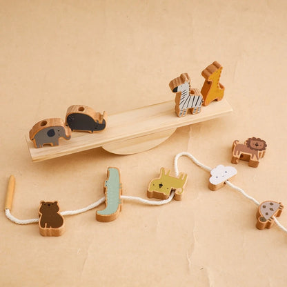 Baby Animal Threading & Seesaw Balance Toy