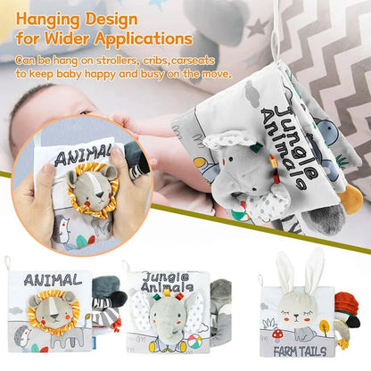 Animal Sensory Soft Book for Babies – Early Learning Toy for Ages 0 to 12 Months