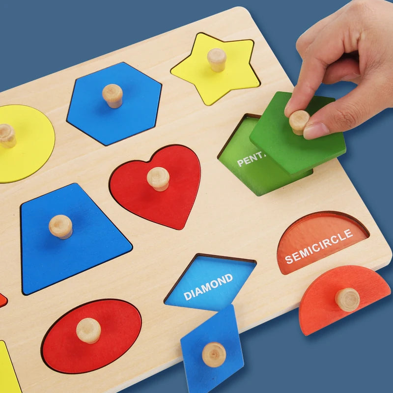 Wooden Shape and Colour Matching Boards for Babies & Toddlers