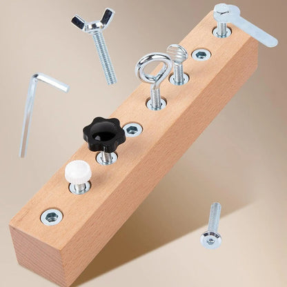Wooden Montessori Busy Board with Screwdriver Set