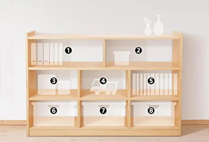 Montessori Wooden Open Back Toy Organiser and Storage Cabinet