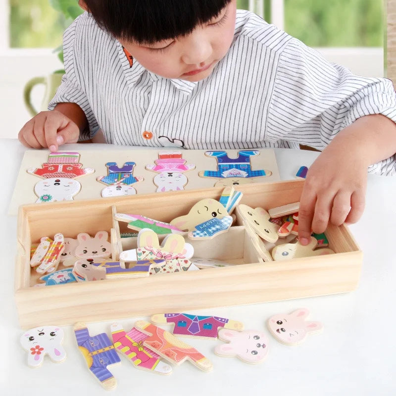 Wooden Bear Dress-Up Puzzle