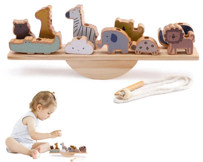 Baby Animal Threading & Seesaw Balance Toy