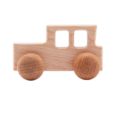 Beech Wood Teether & Montessori Educational Car Toys