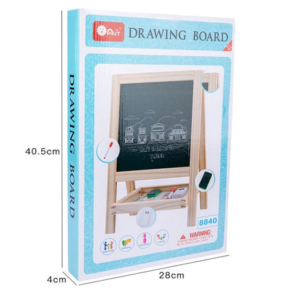 Children's Wooden Magnetic Double-sided Colour Drawing Board for Small Spaces