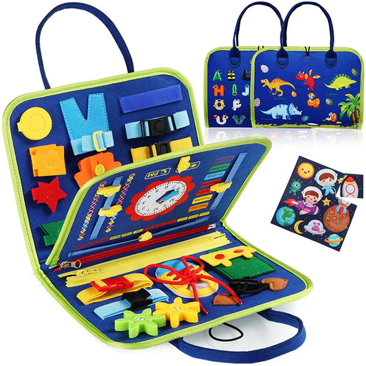 Montessori Busy Boards – Quiet Felt Book, Boy