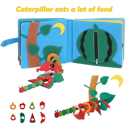 Montessori Farm Animal Busy Board – Quiet Felt Book for Toddlers